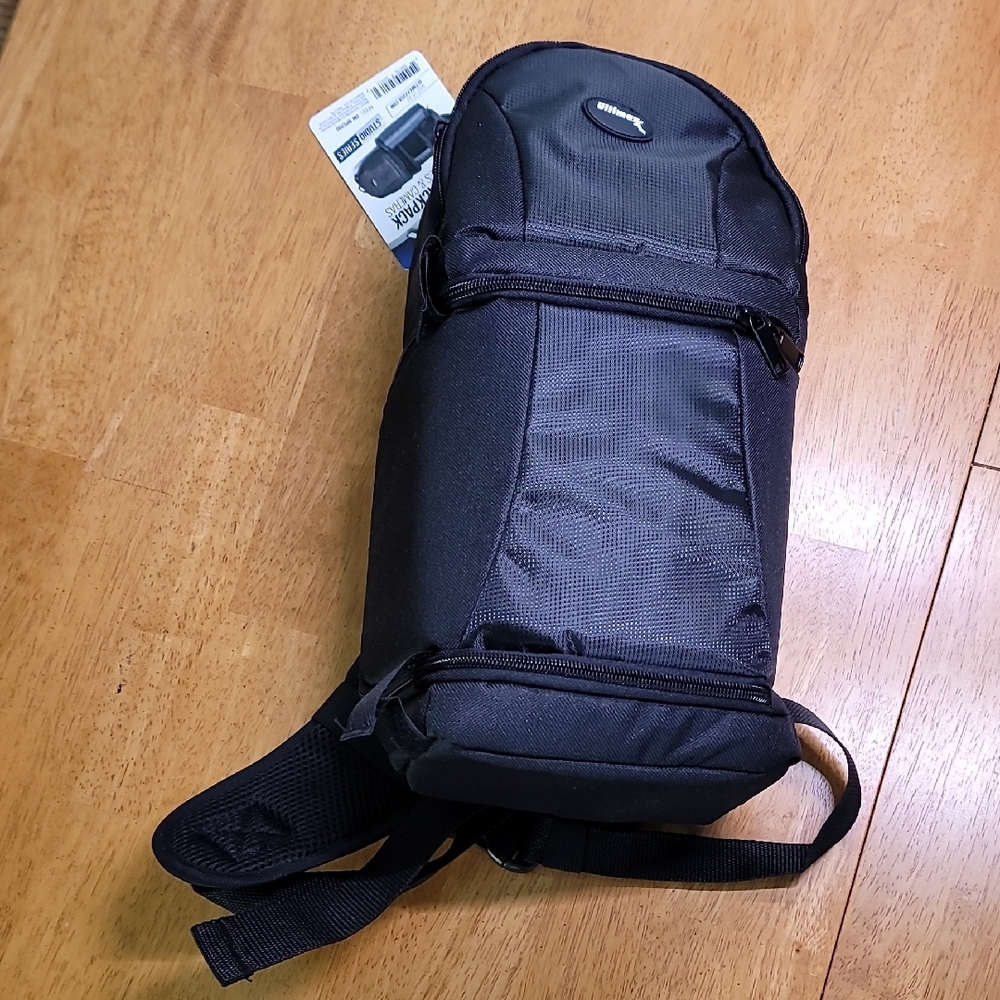 Compact Black Sling Backpack